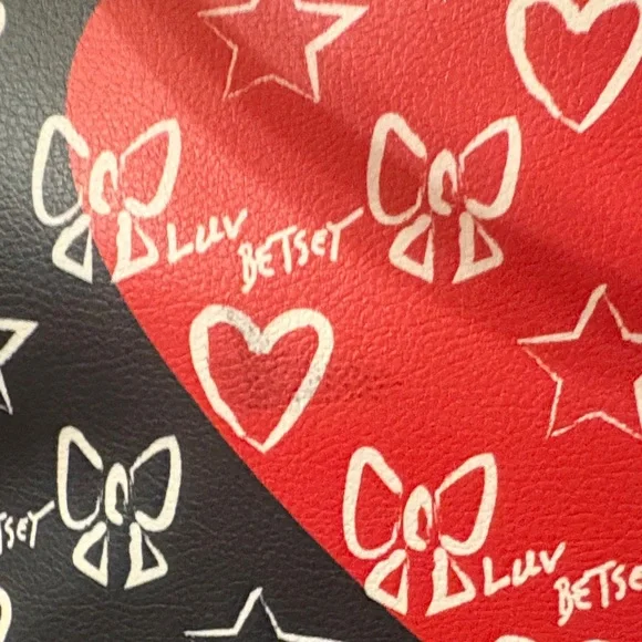Betsey Johnson Black and Red Satchel - Picture 6 of 10